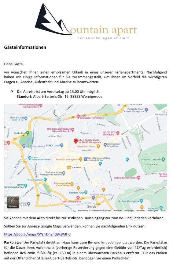 Ferienwohnungen Albarts By Mountain Apart Wernigerode Exterior foto